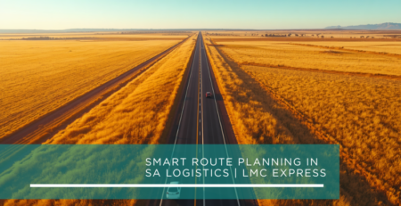 White refrigerated truck on a South African highway at golden hour, representing smart logistics route planning