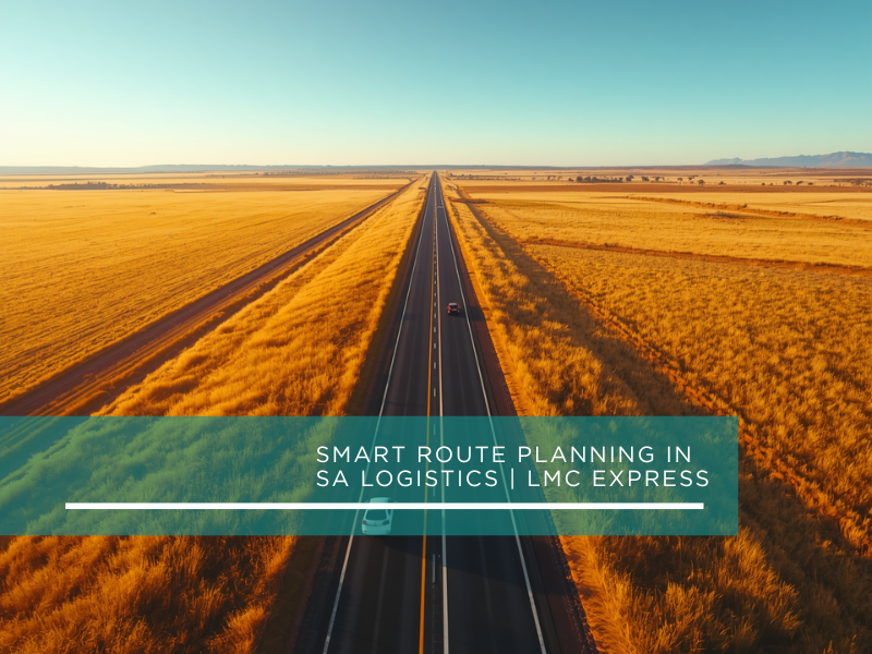 White refrigerated truck on a South African highway at golden hour, representing smart logistics route planning